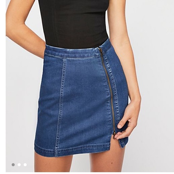 NWT Free People zip it up mini skirt - Picture 2 of 6